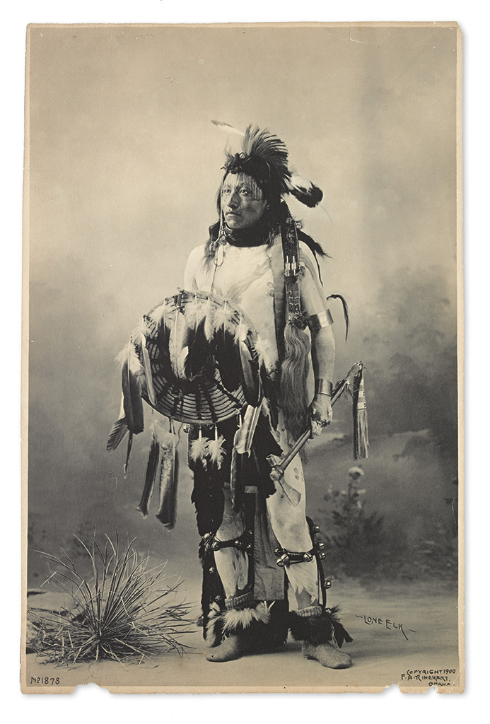 (AMERICAN INDIANS--PHOTOGRAPHS.) Rinehart, Frank A. Lone Elk.